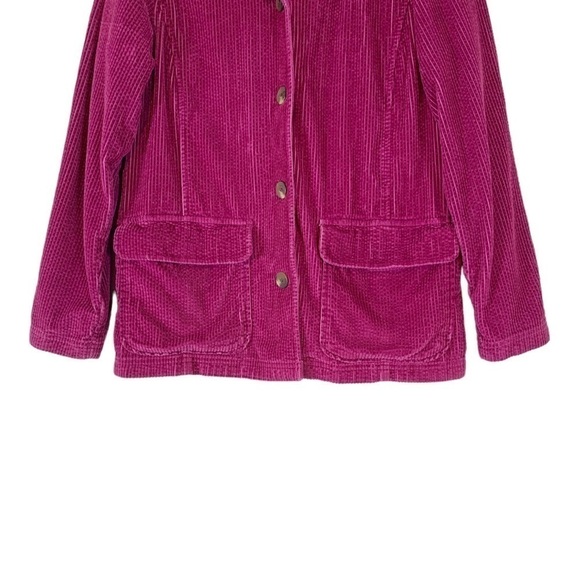 LL Bean Corduroy Button Down Jacket Size 6 Petite - Picture 4 of 7